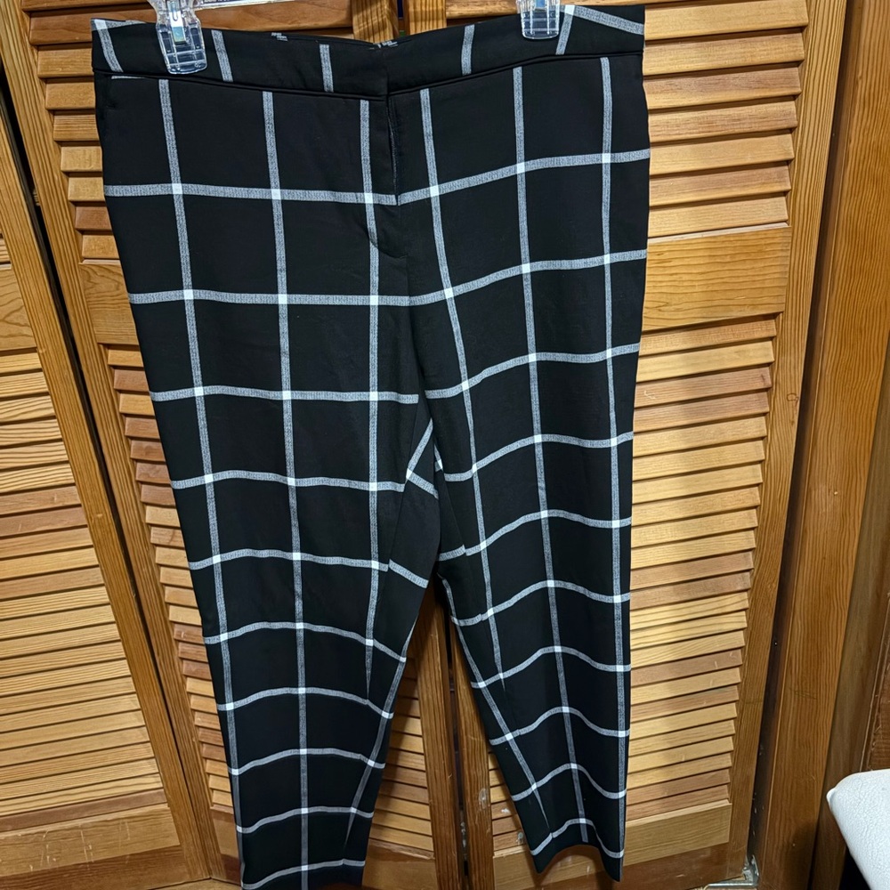 Black and White Checkered Women’s Dress Pants